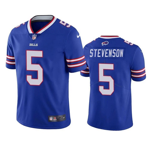 Men's Buffalo Bills #5 Marquez Stevenson Royal Vapor Untouchable Limited Stitched Jersey - Click Image to Close